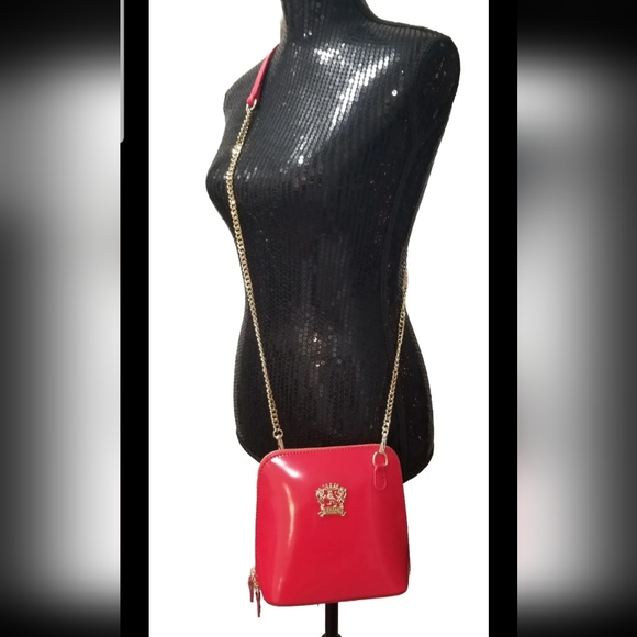 NWT 🇮🇹 Pratesi Firenze Handcrafted Italian Red Leather Crossbody Bag 🔥 - Picture 3 of 15